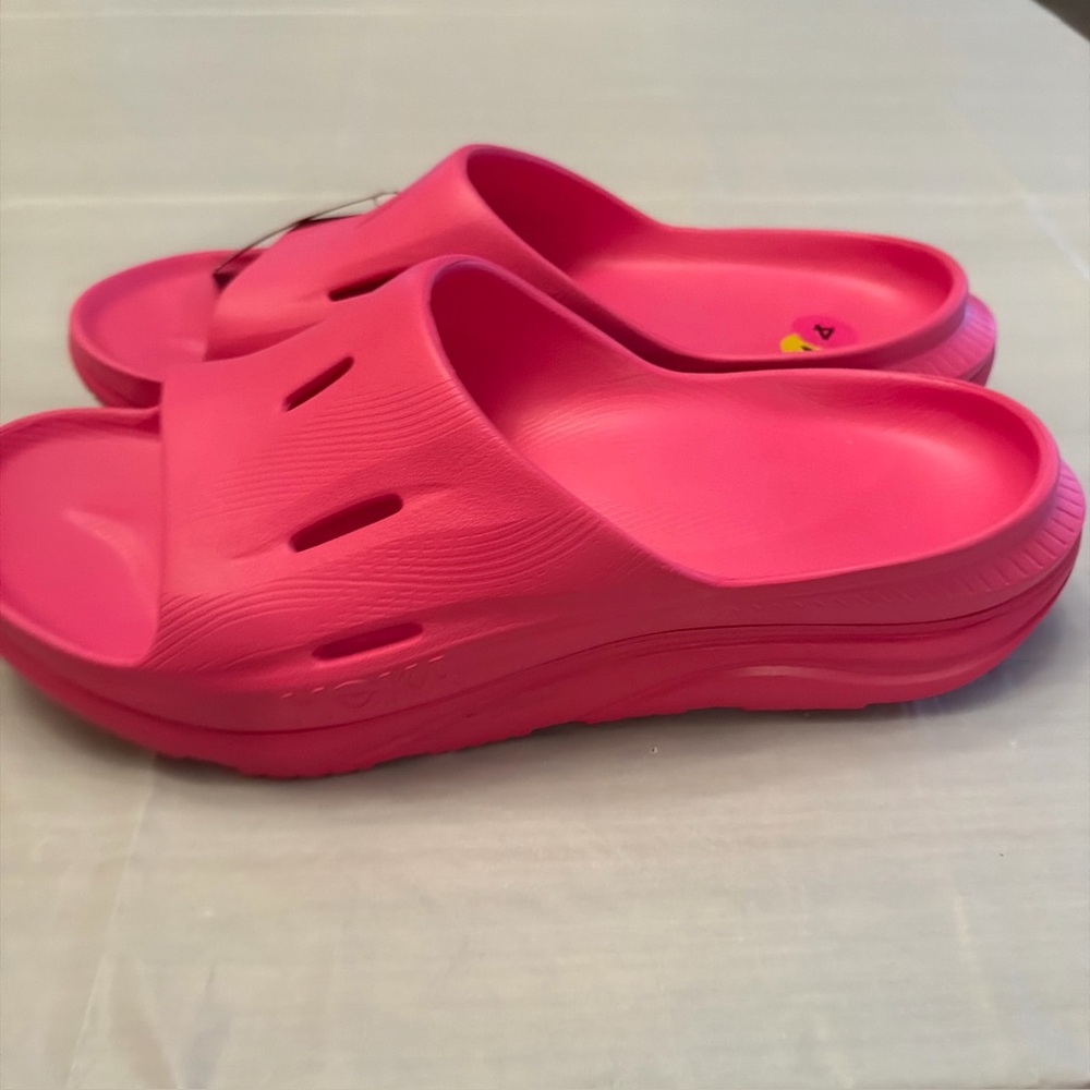 Hoka One One Men’s Size 14 U Ora Recovery Slide Sandals 3 Pink 1135061-PYPY NEW